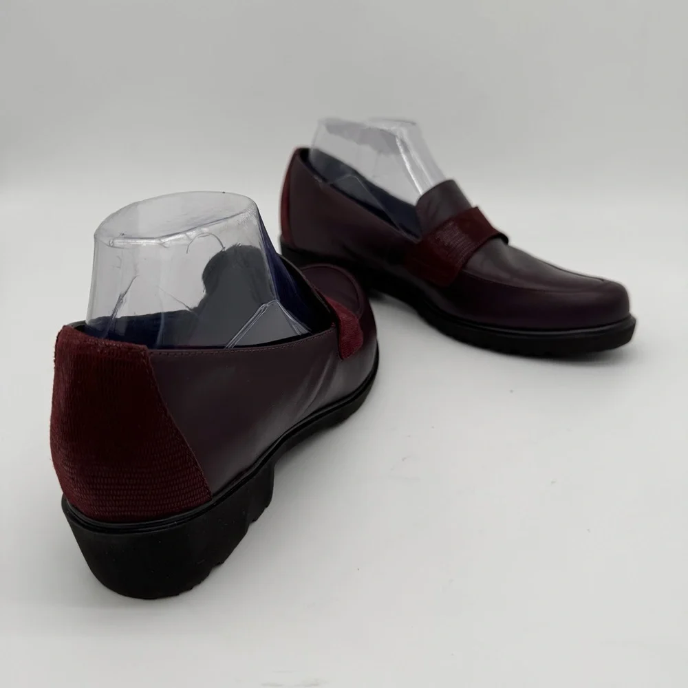 Munro Geena Wine Purple Leather Loafer Size 8 M - Picture 11 of 11